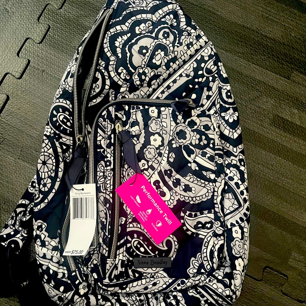 Vera Bradley crossbody bag- Navy and white - Brand new